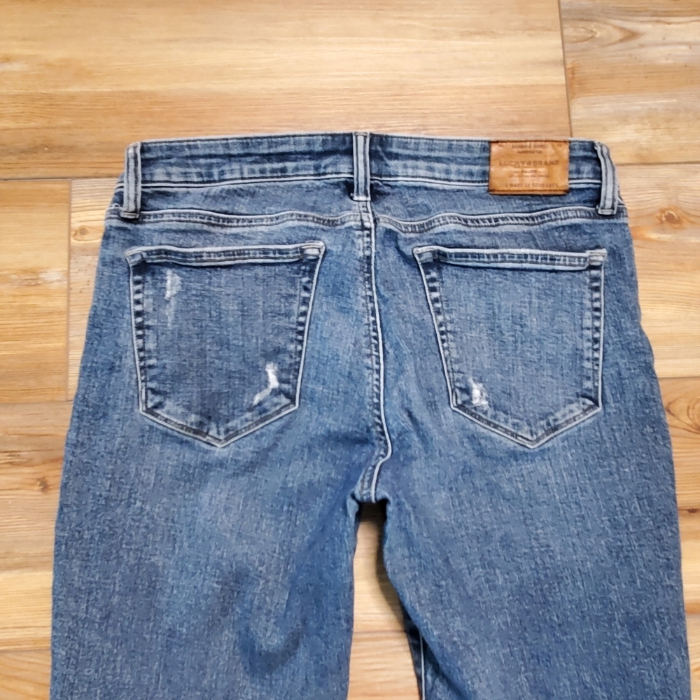 Lucky Brand Jeans Womens 6 28 Blue Lolita Skinny Distressed Raw Hem Ankle - Picture 8 of 8